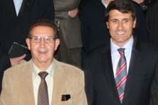 El secretario de Ferrmed con el Alcalde bastetano durante la "Cumbre de Baza".